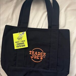 Trader Joe’s Black Trick or Treat Canvas Tote Bag